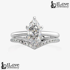 Starlit Marquise Stacking Ring Set ILR017