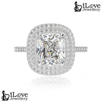 Radiant Cushion Halo Ring ILR014
