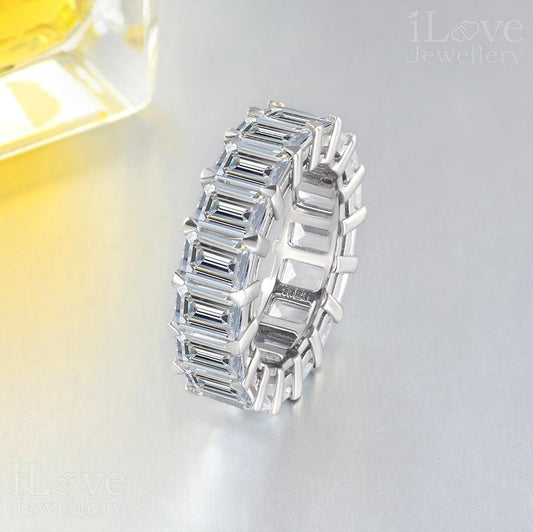 Emerald Cut Full Eternity Band Ring ILR056
