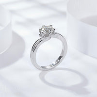 Floral Solitaire Moissanite Ring ILR210