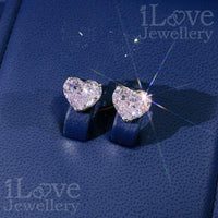 Blushing Heart Stud Earrings ILE012