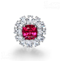 Ruby Red Halo Ring ILR044