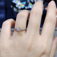 Pure Radiance Solitaire Moissanite Ring ILR201 ILR202
