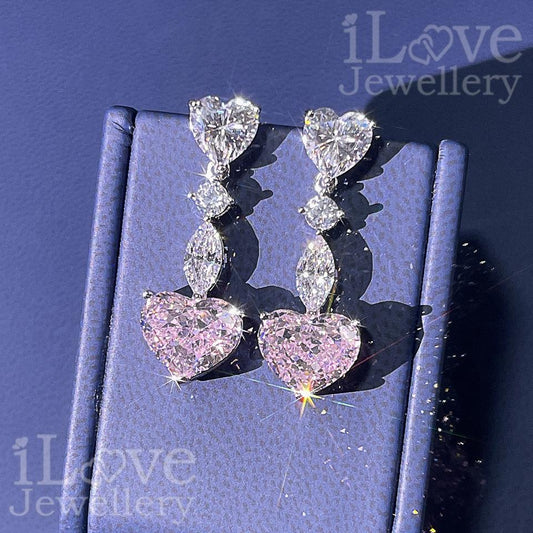 Love Cascade Earrings ILE008 Pink