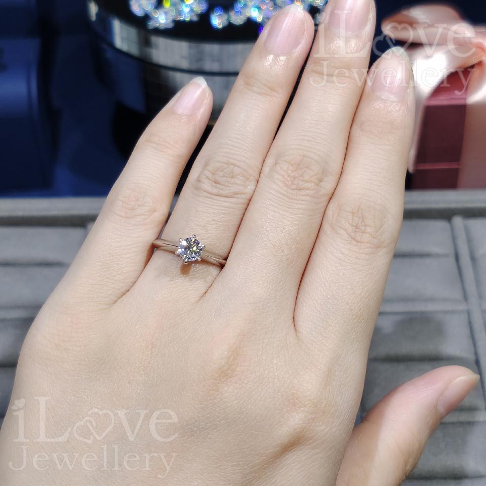 Pure Radiance Solitaire Moissanite Ring ILR201 ILR202