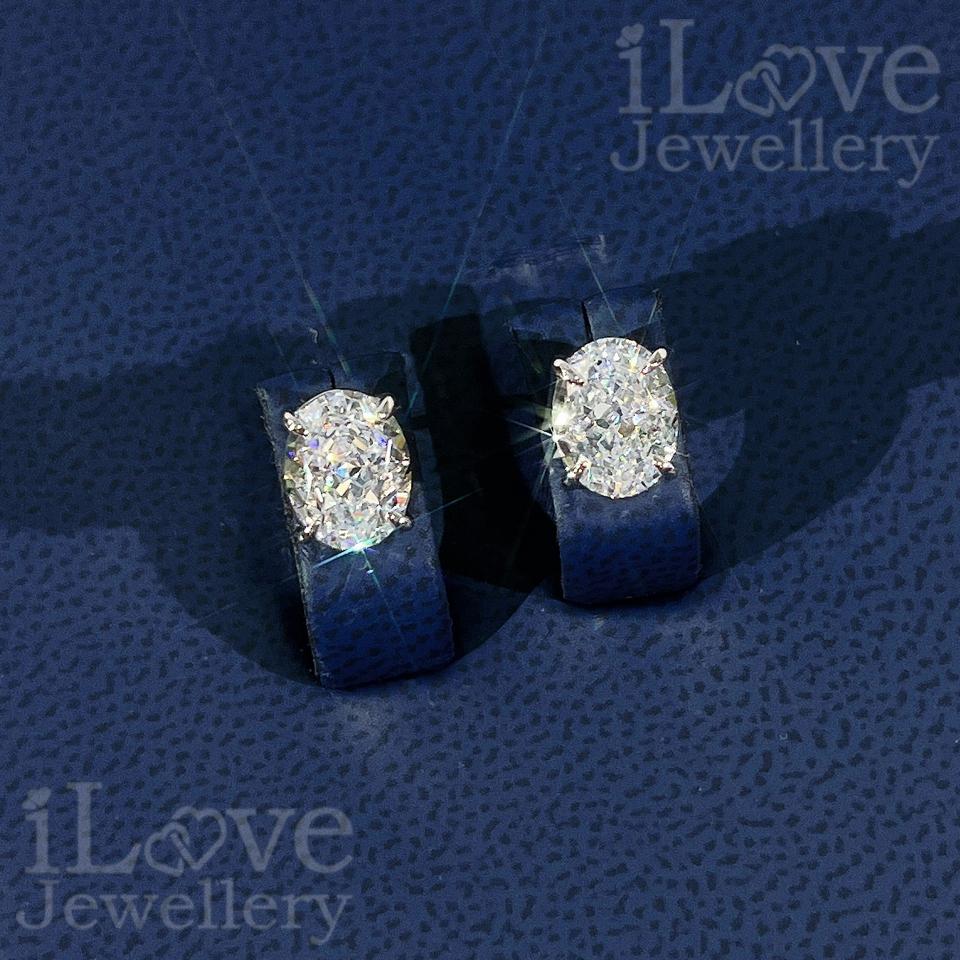 Luna Oval Stud Earrings ILE013