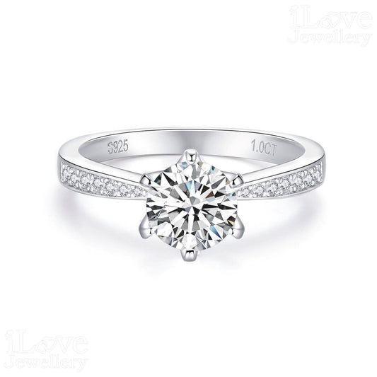 Round Cut Solitaire Moissanite Ring ILR209
