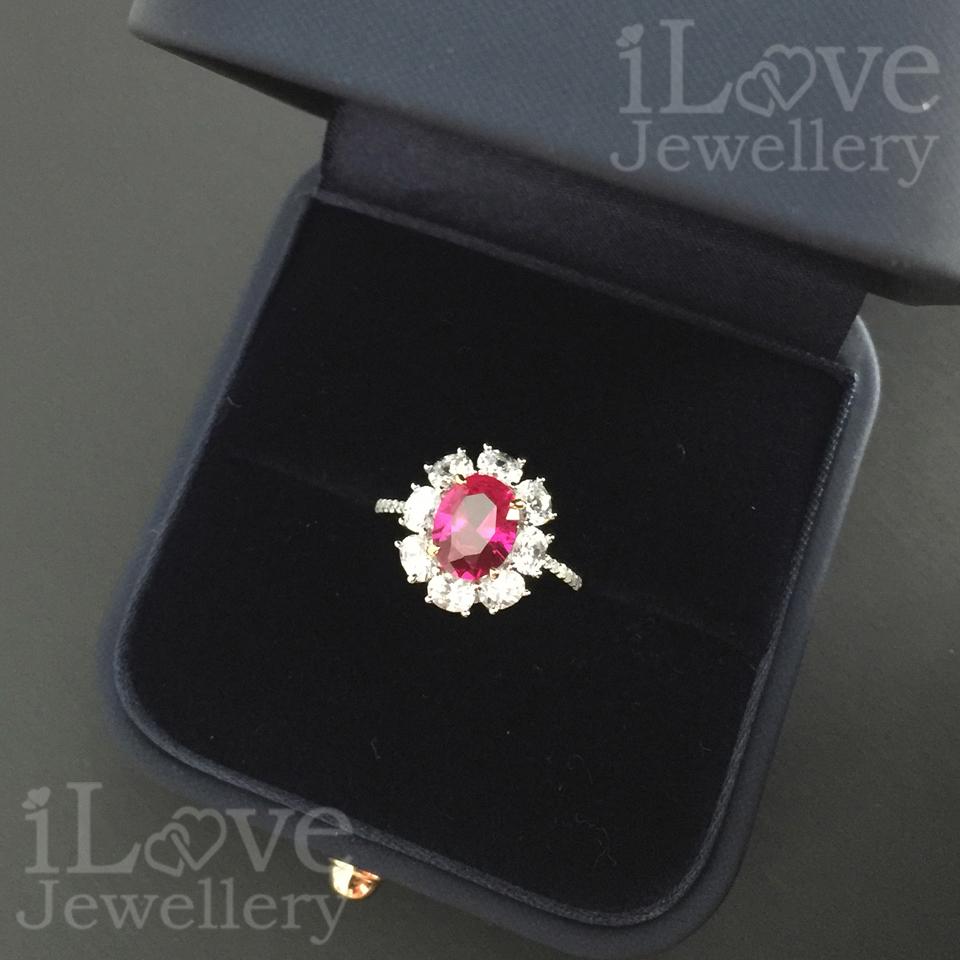 Floral Ruby Cluster Ring ILR002