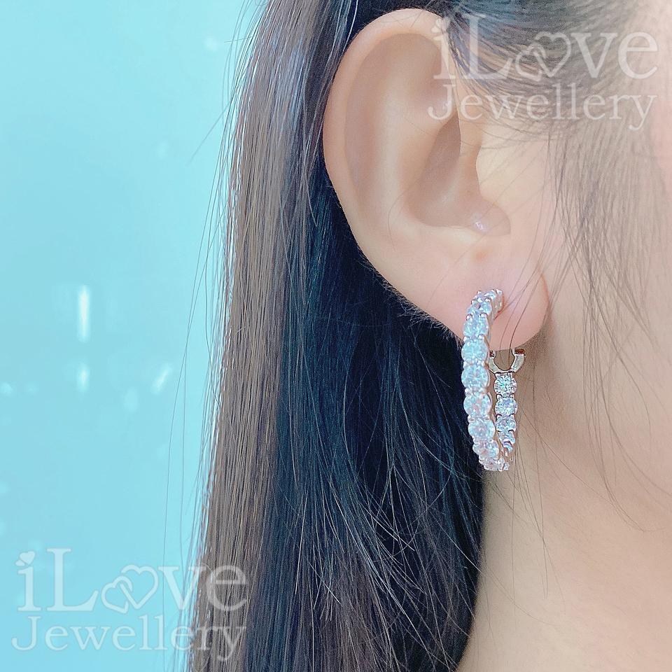 Eternal Sparkle Hoop Earrings ILE014