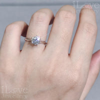 Pure Radiance Solitaire Moissanite Ring ILR201 ILR202
