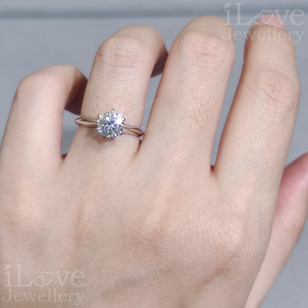Pure Radiance Solitaire Moissanite Ring ILR201 ILR202