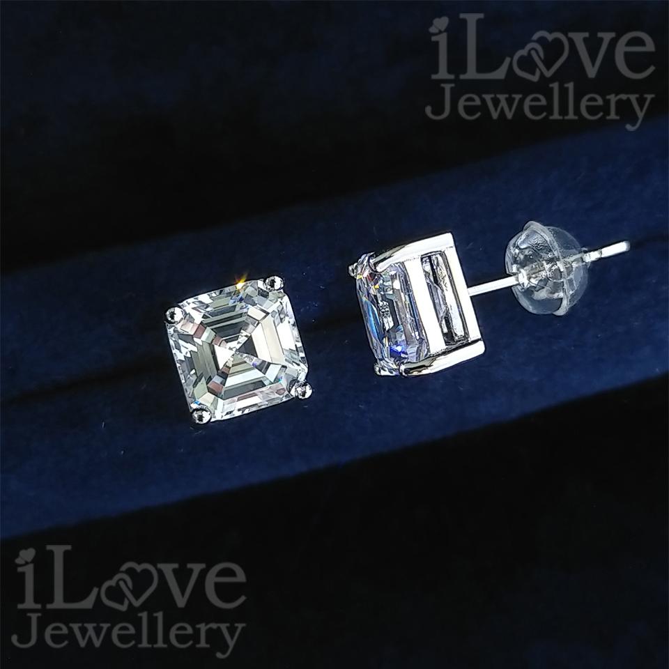 Timeless Asscher Stud Earrings ILE007