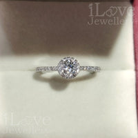 Classic Halo Moissanite Ring ILR203