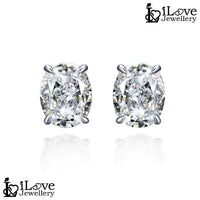 Luna Oval Stud Earrings ILE013