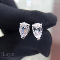 Tear of Joy Pear-Cut Stud Earrings ILE004