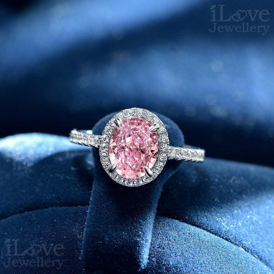 Pink Blossom Halo Ring ILR041