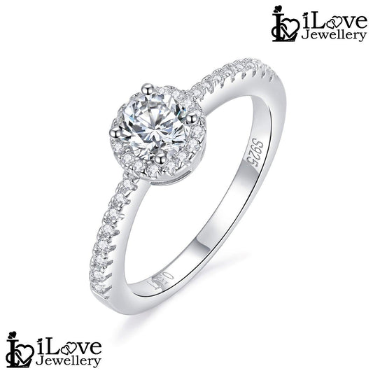 Classic Halo Moissanite Ring ILR203