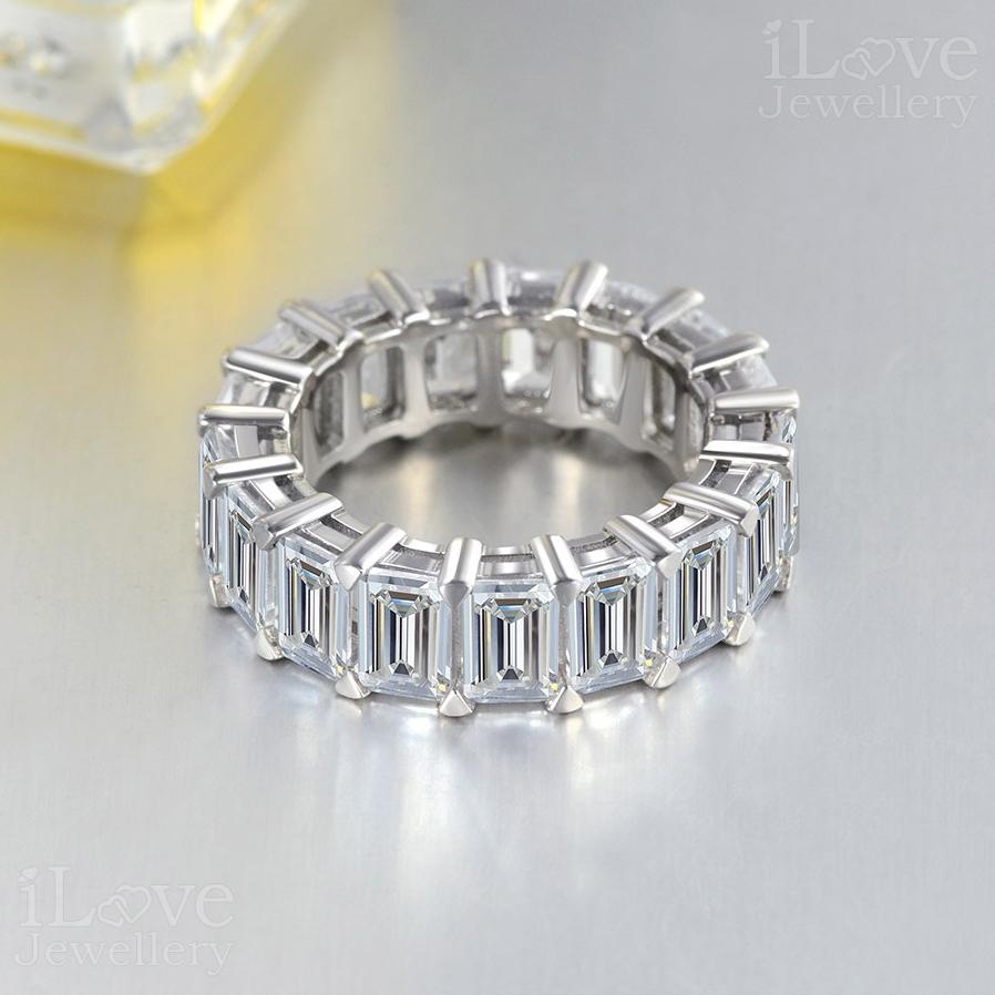 Emerald Cut Full Eternity Band Ring ILR056