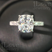 Forever Cushion Solitaire Ring ILR016