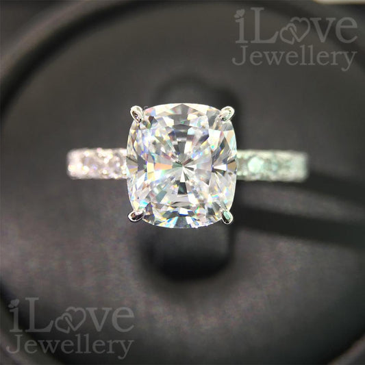 Forever Cushion Solitaire Ring ILR016