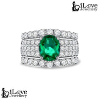 Oval Emerald Statement Ring ILR031