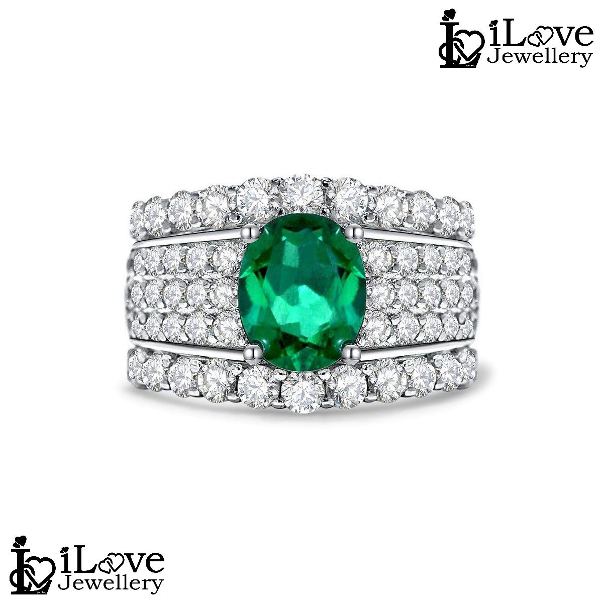 Oval Emerald Statement Ring ILR031