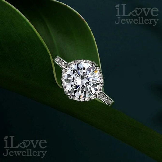 Brilliant Halo Promise Ring ILR034