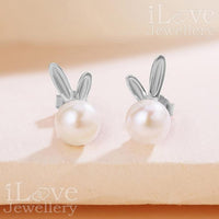Bunny Kiss Pearl Stud Earrings ILE102