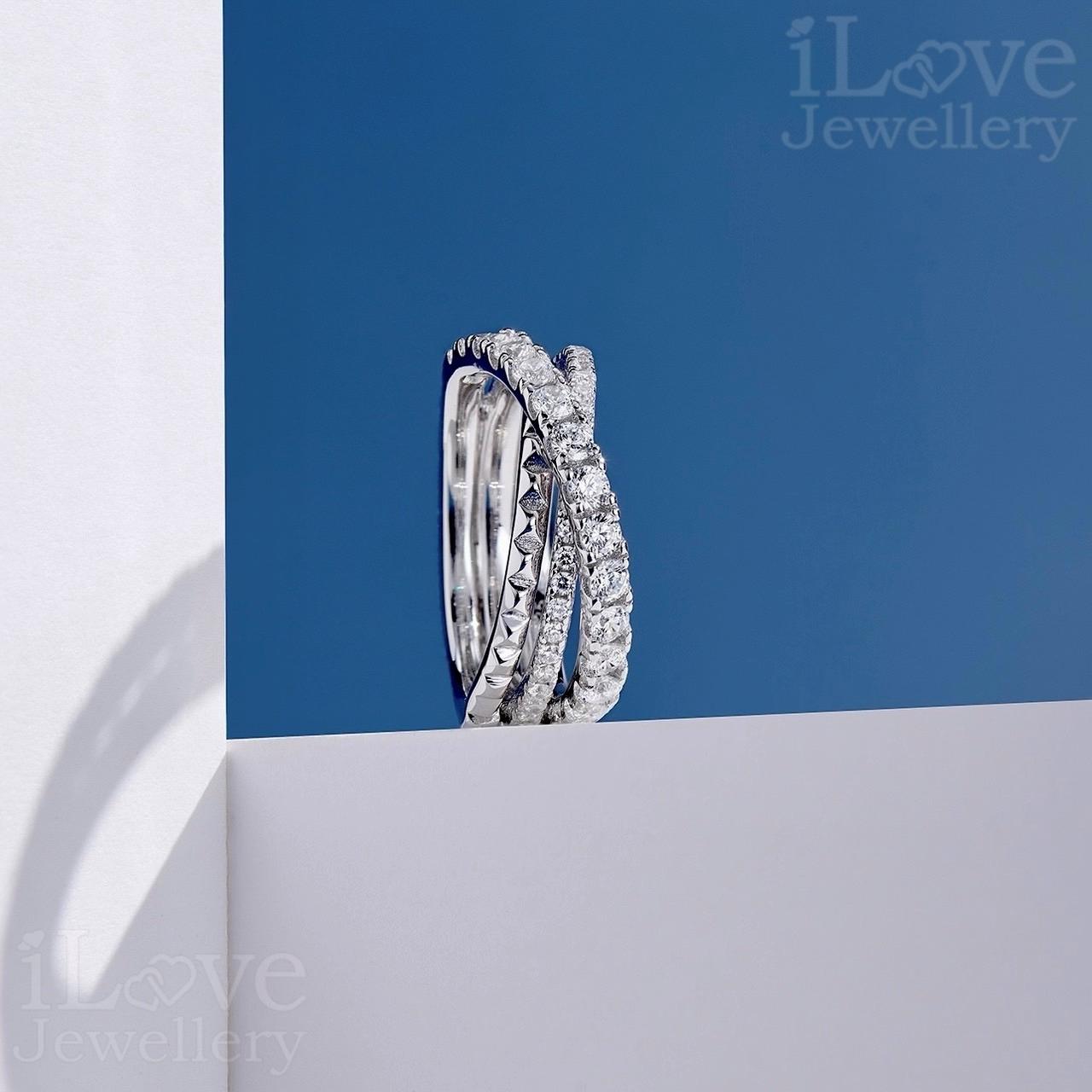 Criss Cross Cubic Zirconia Ring ILR062