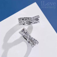 Criss Cross Cubic Zirconia Ring ILR062