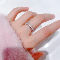 Criss Cross Cubic Zirconia Ring ILR062