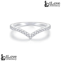 V Shape Cubic Zirconia Ring ILR034