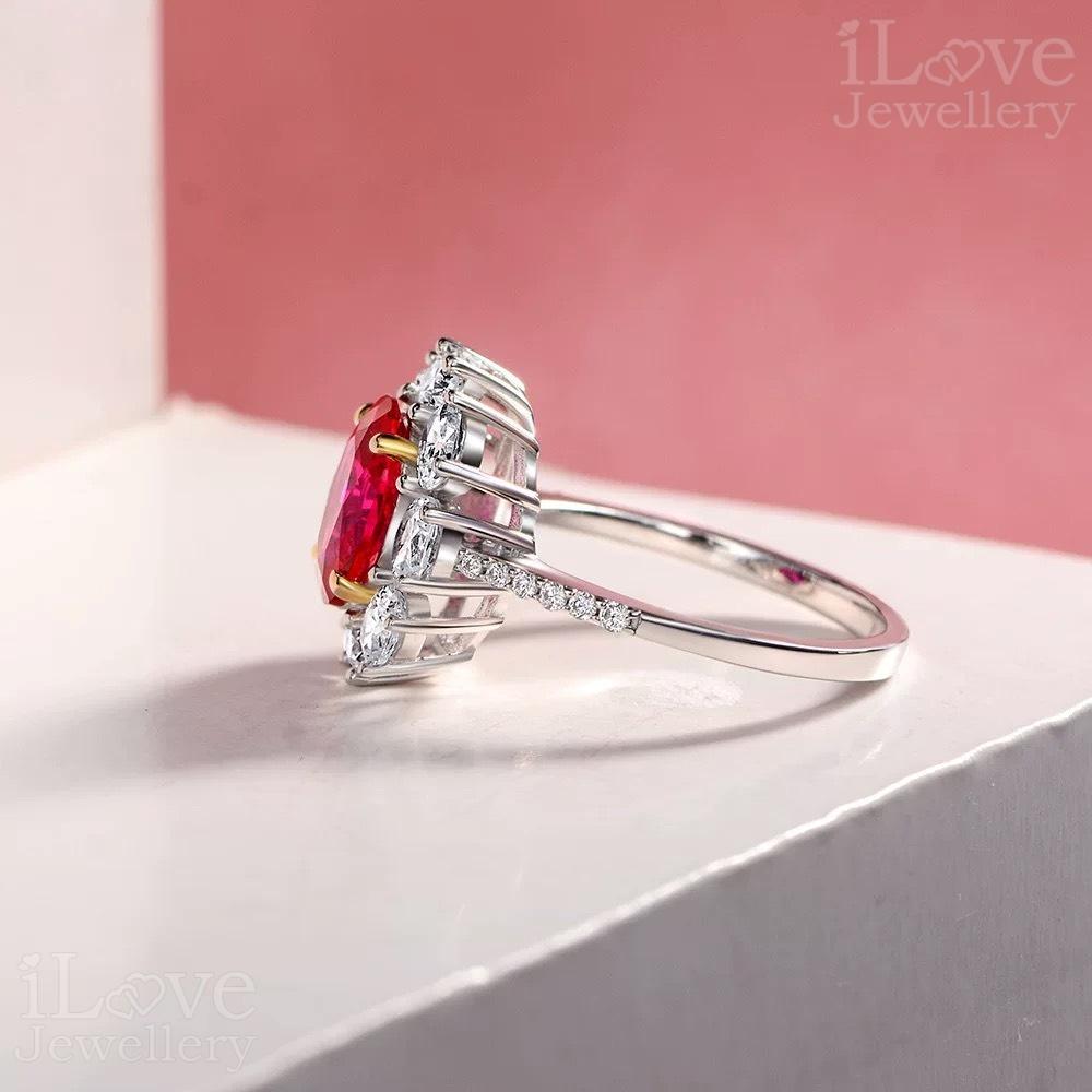 Floral Ruby Cluster Ring ILR002