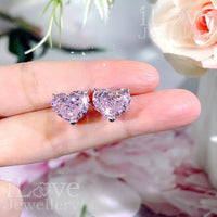 Blushing Heart Stud Earrings ILE012