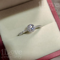 Classic Halo Moissanite Ring ILR203