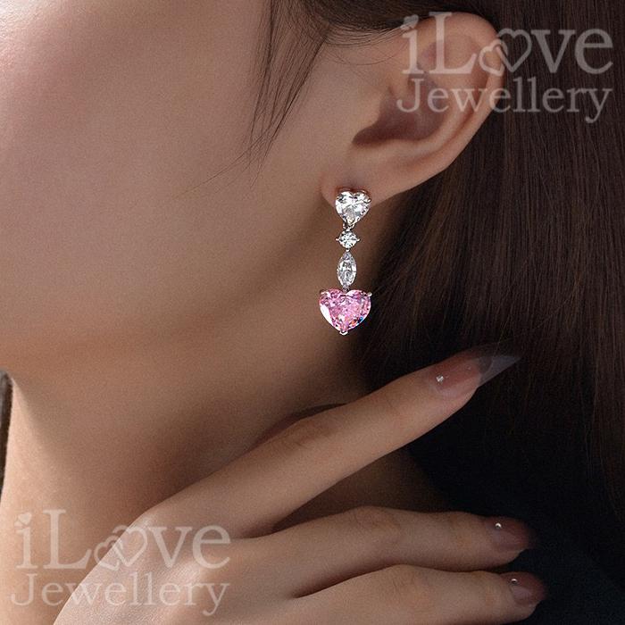 Love Cascade Earrings ILE008 Pink