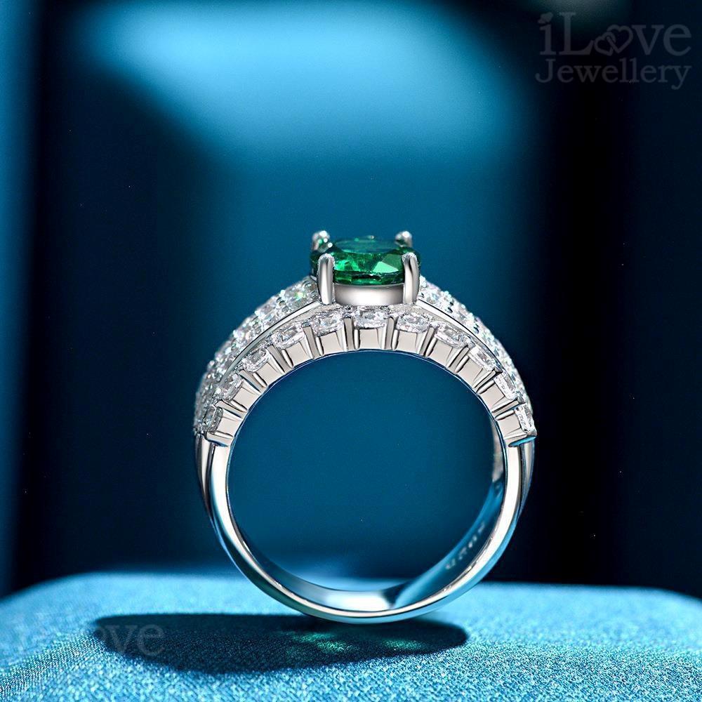 Oval Emerald Statement Ring ILR031