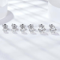 Timeless Solitaire Stud Moissanite Earrings E201