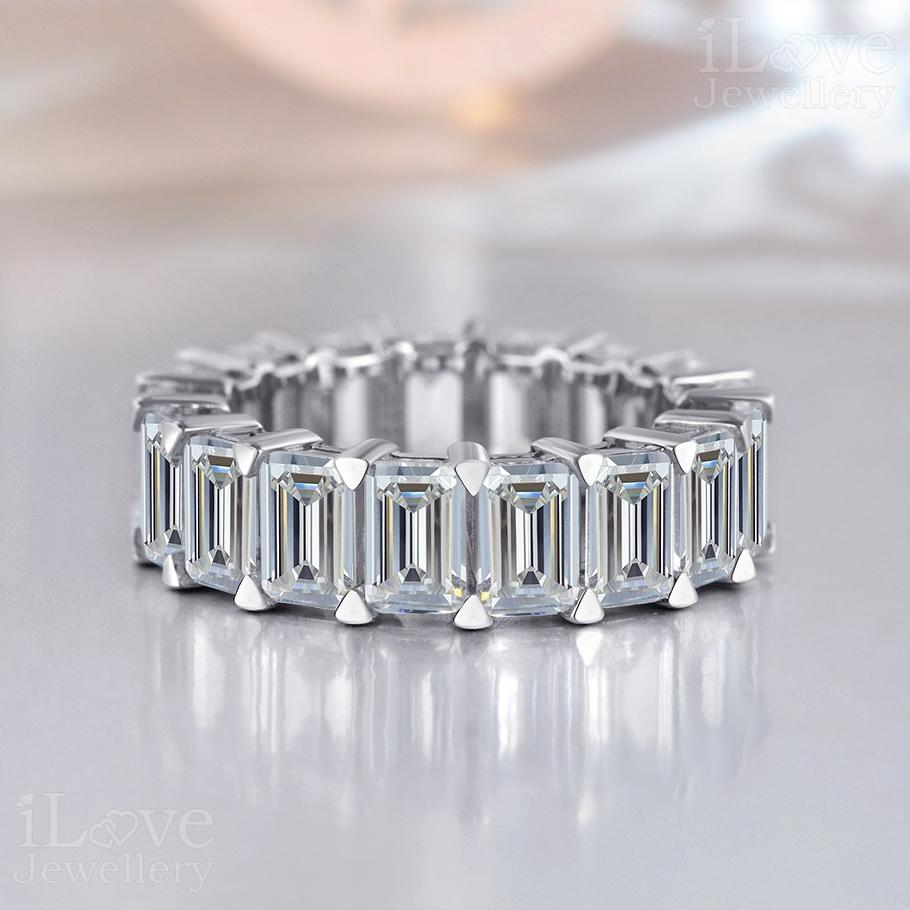 Emerald Cut Full Eternity Band Ring ILR056