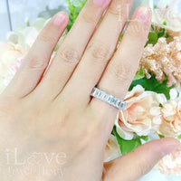 Emerald Cut Full Eternity Band Ring ILR056