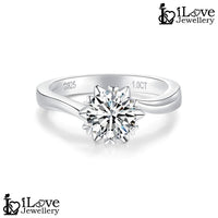 Floral Solitaire Moissanite Ring ILR210