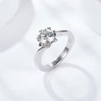Floral Solitaire Moissanite Ring ILR210