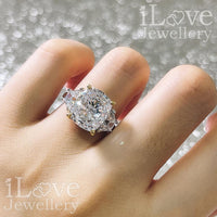 Sunlit Empress Oval Trilogy Ring ILR024