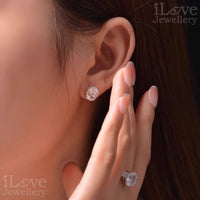 Luna Oval Stud Earrings ILE013