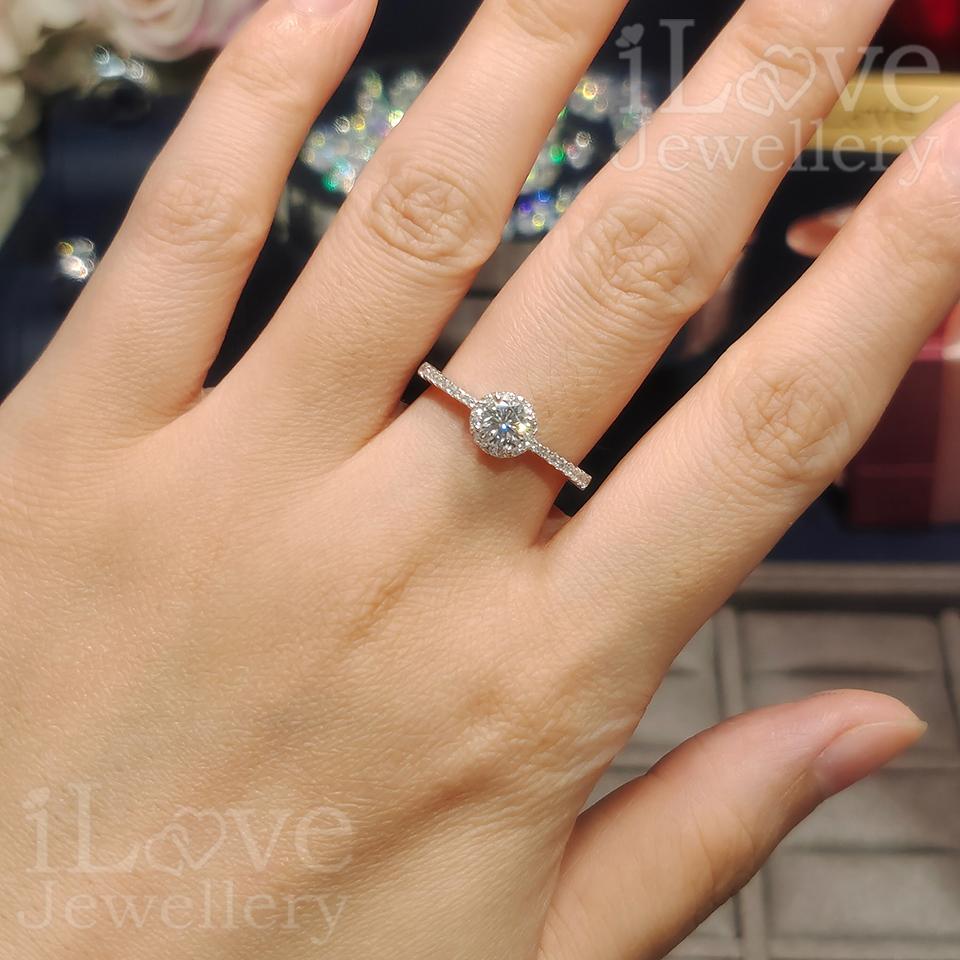 Classic Halo Moissanite Ring ILR203