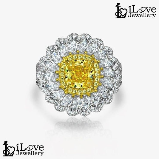 Sunlit Blossom Halo Ring ILR049