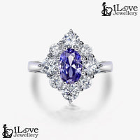 Sapphire Empress Halo Ring ILR001