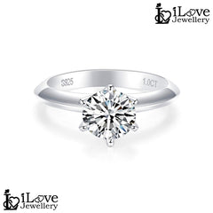 Pure Radiance Solitaire Moissanite Ring ILR201 ILR202