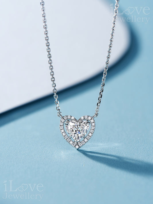 Sweetheart Halo Necklace ILN014