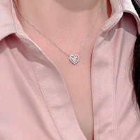 Sweetheart Halo Necklace ILN014